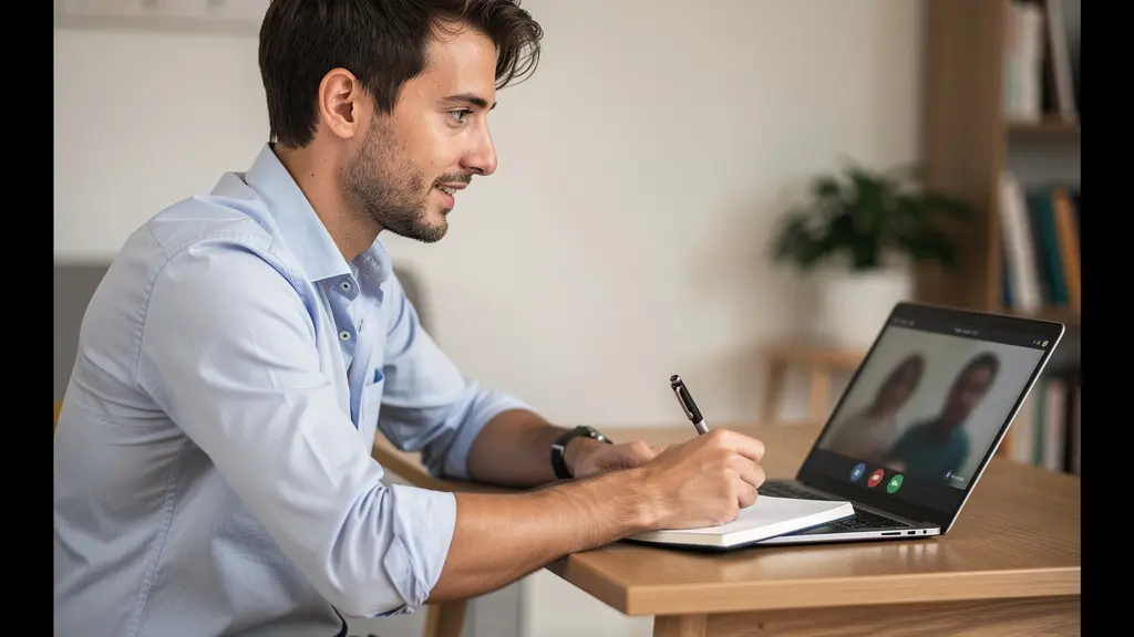 Professionnel analysant une simulation de prêt immobilier sur écran